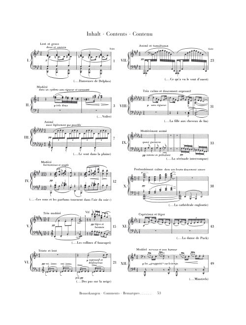 Claude Debussy - Préludes Book 1 Urtext Version Piano & Keyboard