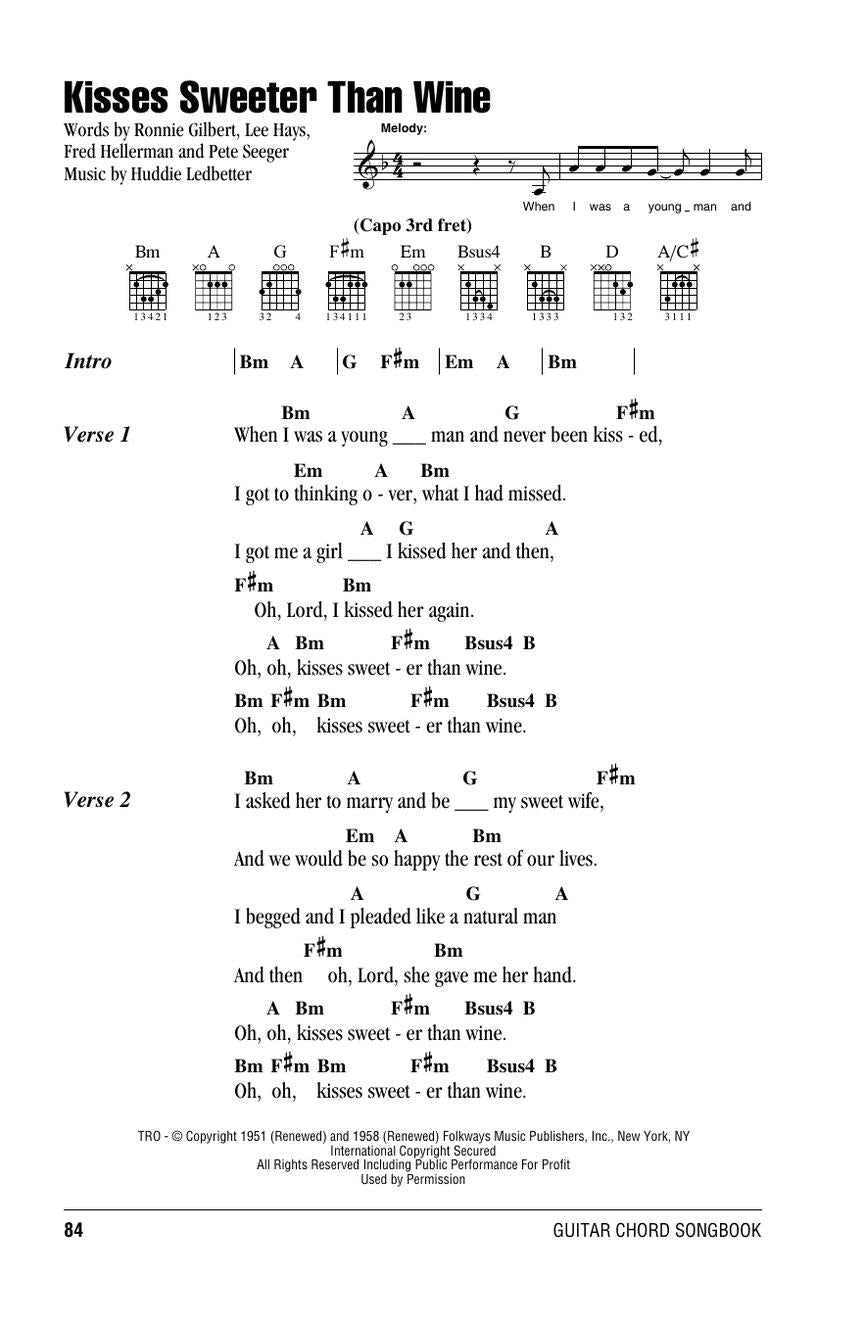 Guitar Chord Songbook - Peter Paul & Mary (43 Songs)