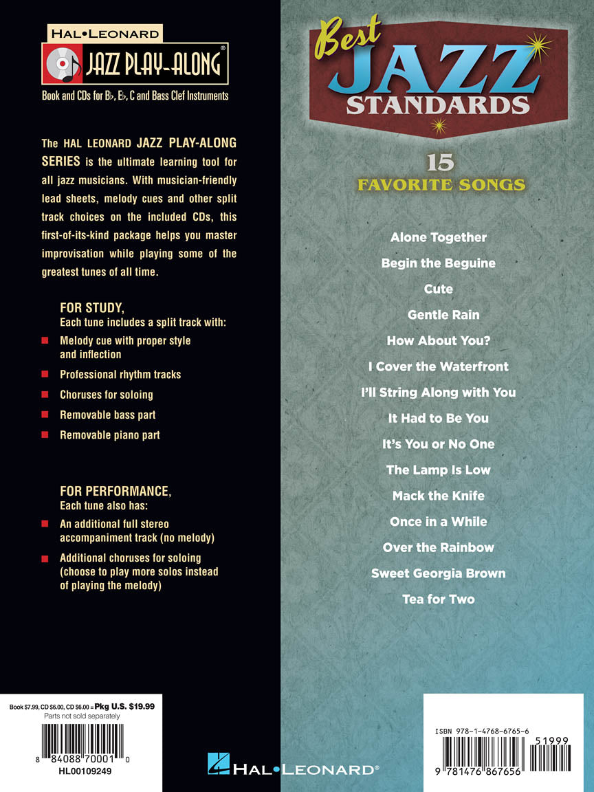 Best Jazz Standards Play Along Volume 169 Book/2Cd