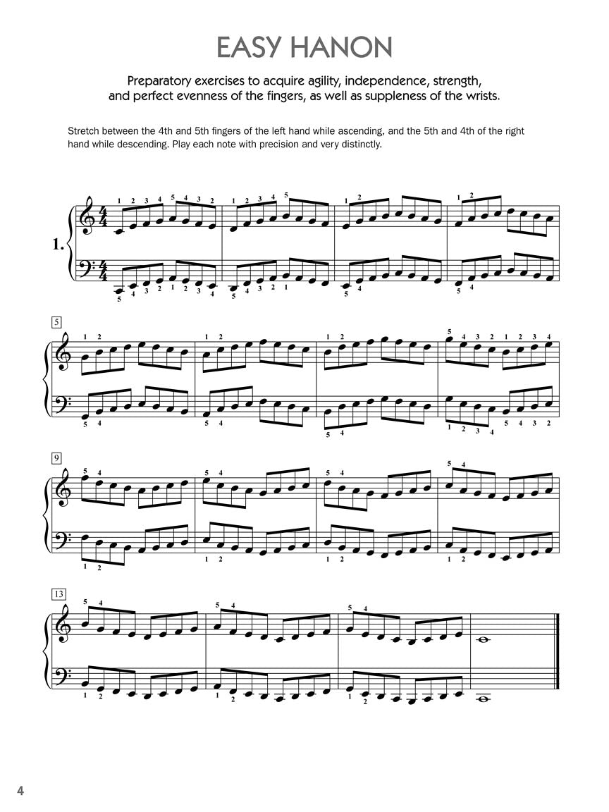 Easy Hanon Piano Book