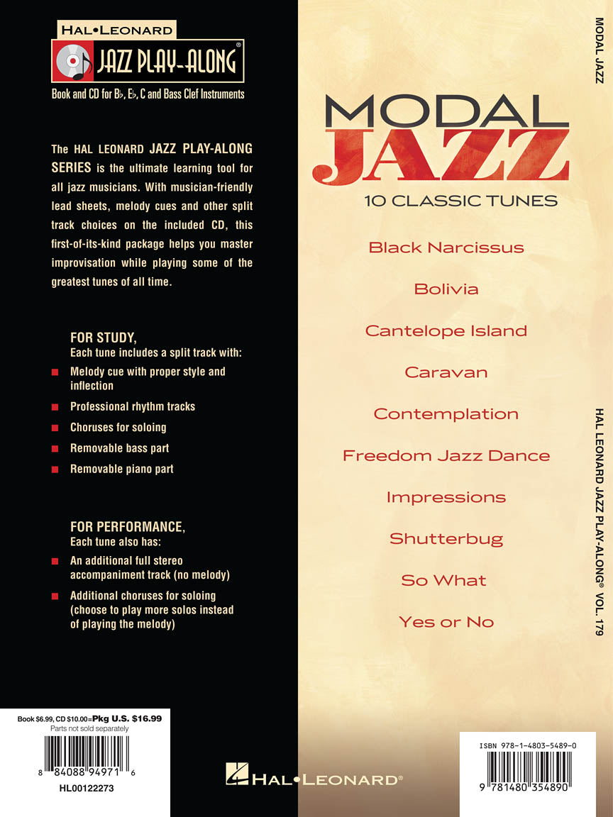 Modal Jazz - Play Along Volume 179 Book/Cd