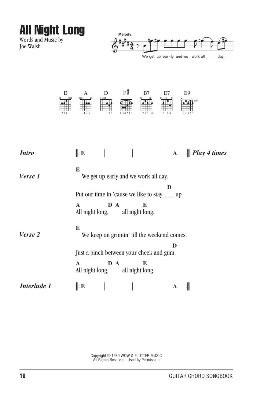 Eagles Guitar Chord Songbook