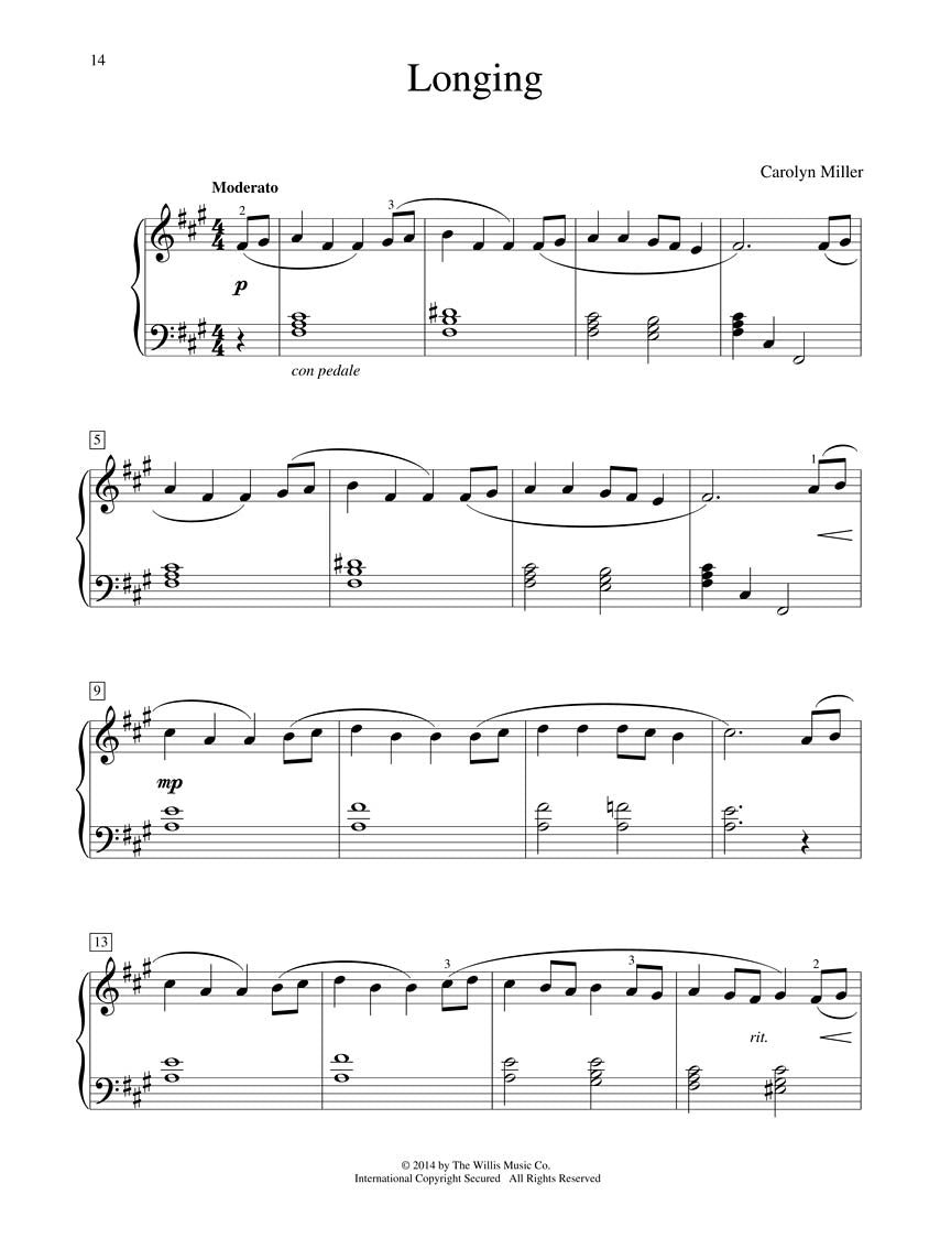 Piano Solos In Lyrical Style Book