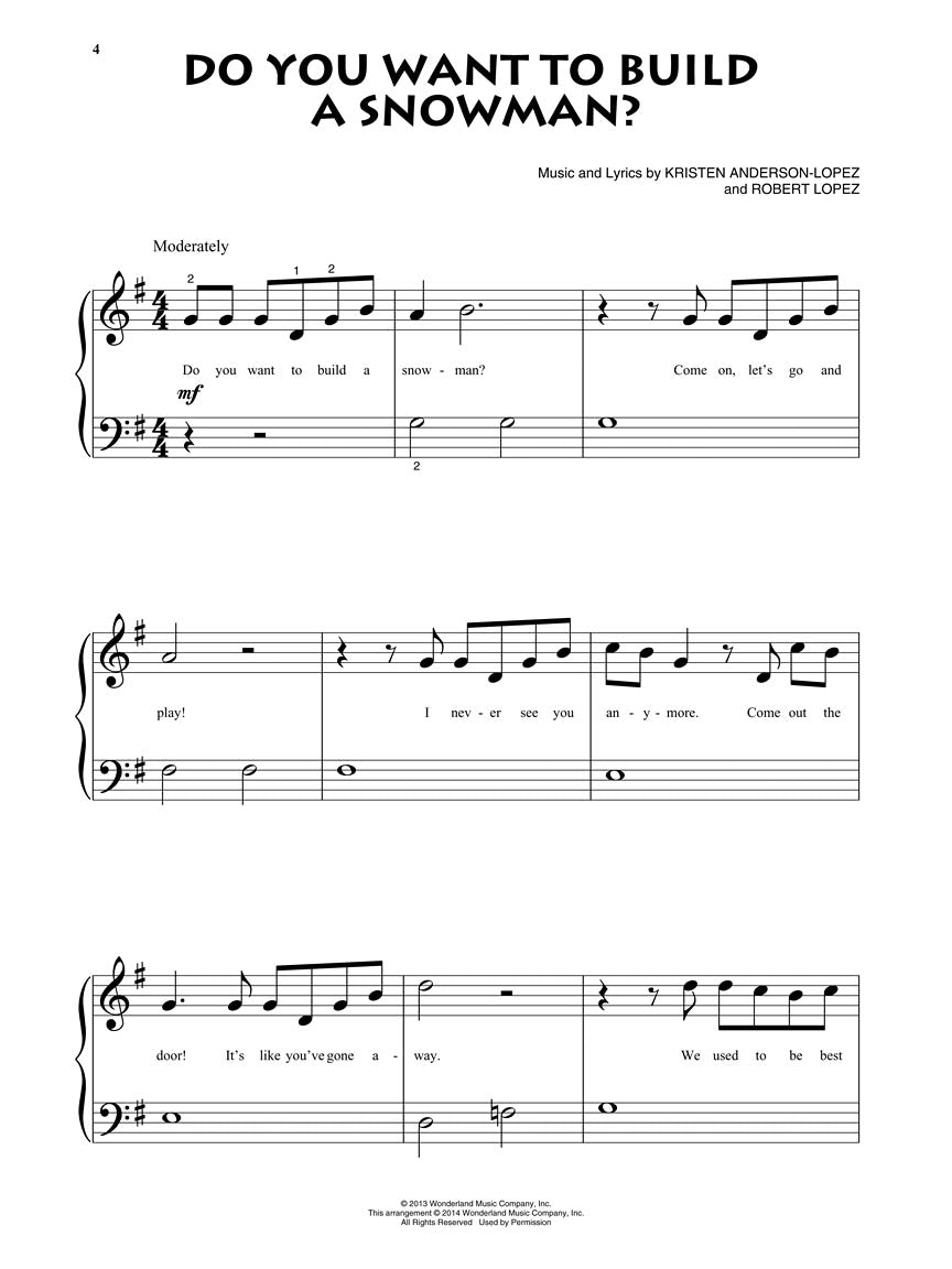 Frozen - Beginning Piano Solo Songbook