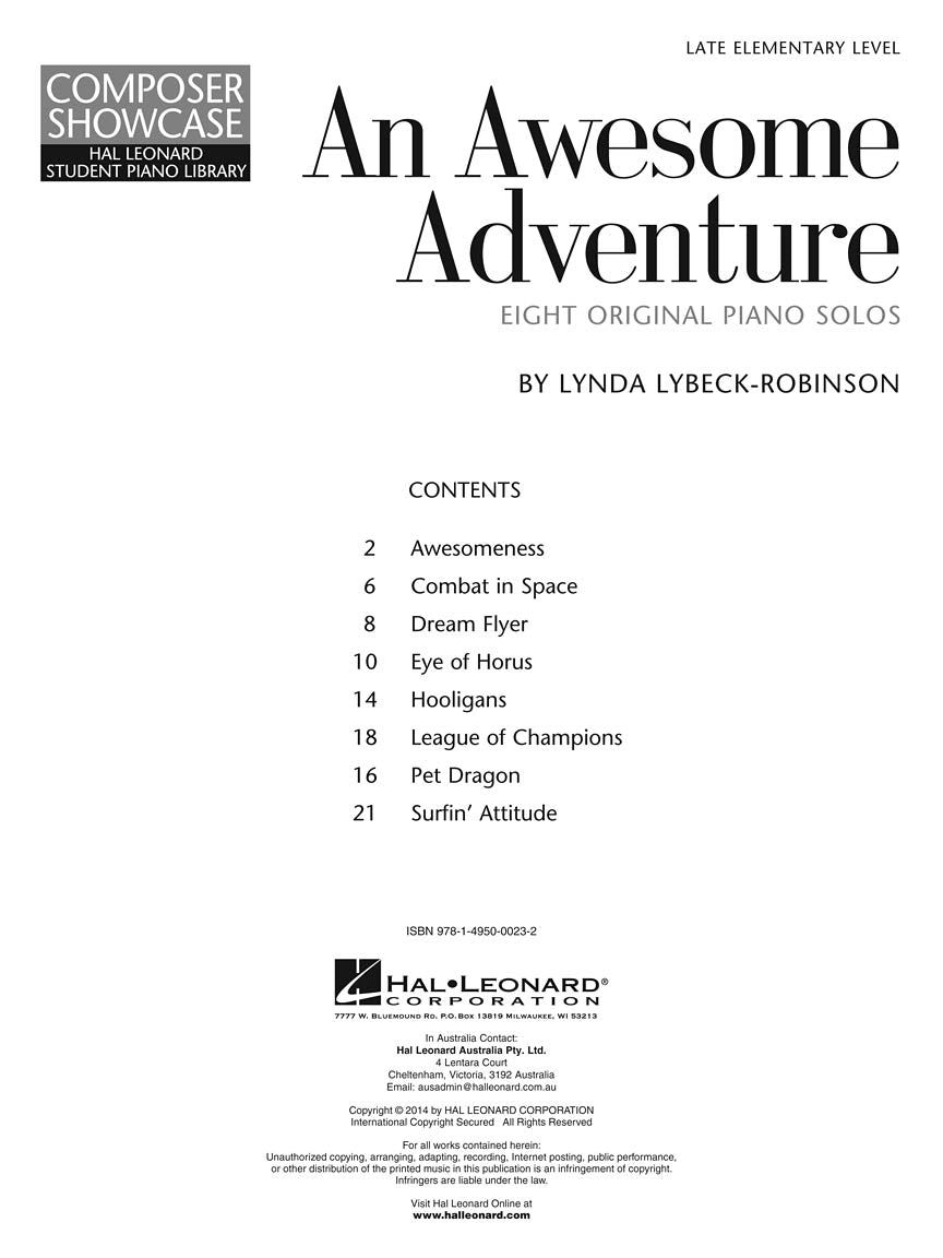 Hlspl Composer Showcase -Awesome Adventure Elementary Piano Book & Keyboard