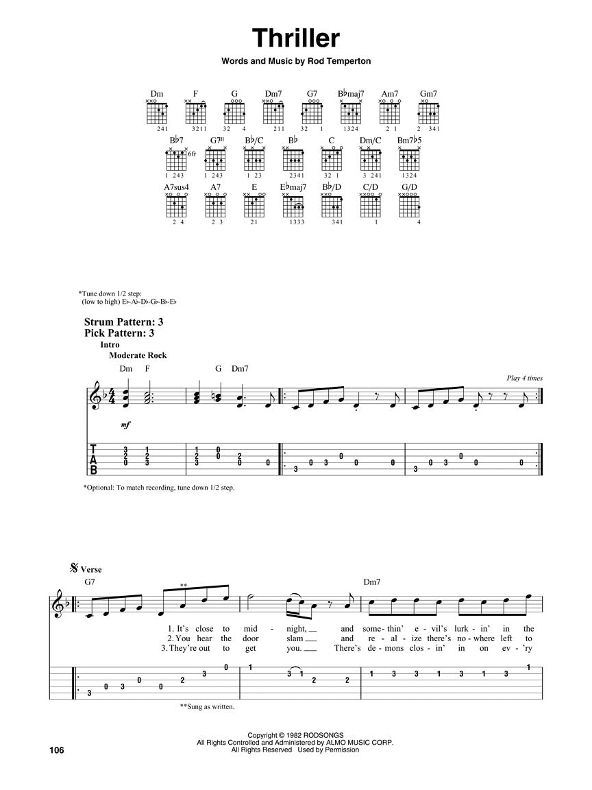 Halloween Guitar Songs - Easy Guitar Notes & Tab Book