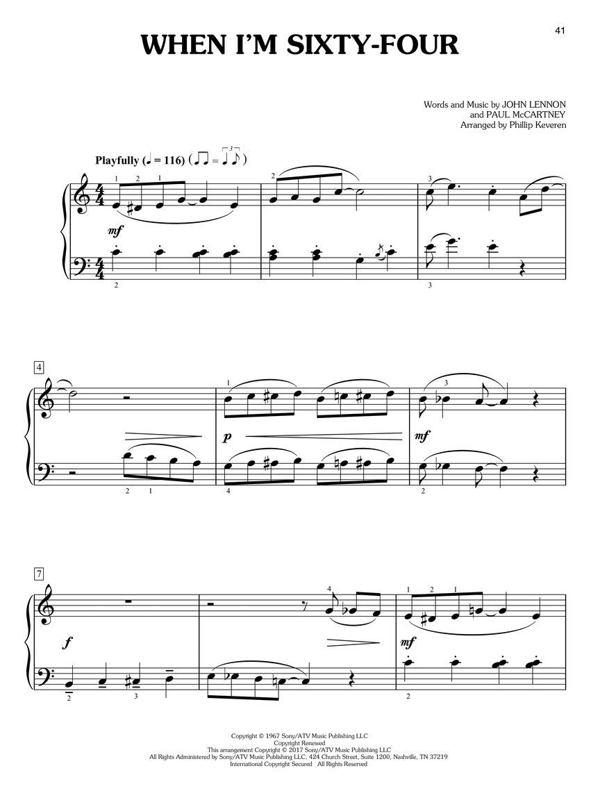 The Beatles For Easy Classical Piano - Keveren Easy Piano Book