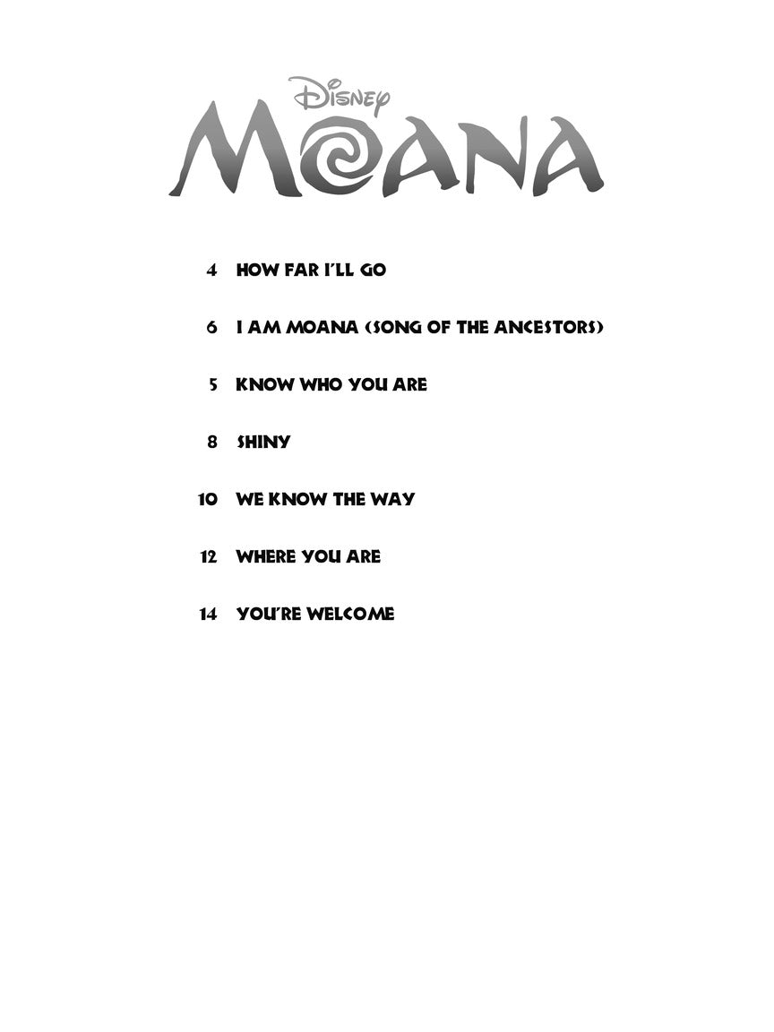 Moana For Flute - Play Along Book/Ola