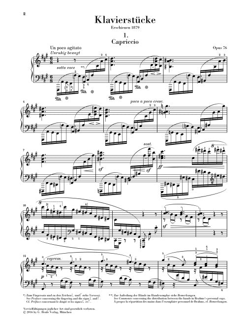 Johannes Brahms - Classical Piano Pieces Book ( Op 76, Op 79, Op 116, 117, 118 & 119)