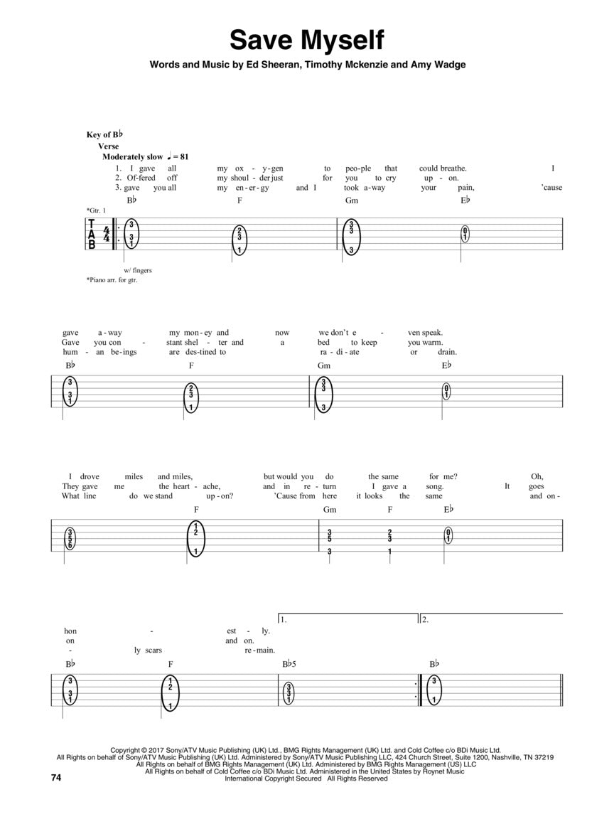 Ed Sheeran - Divide Guitar Tab Book