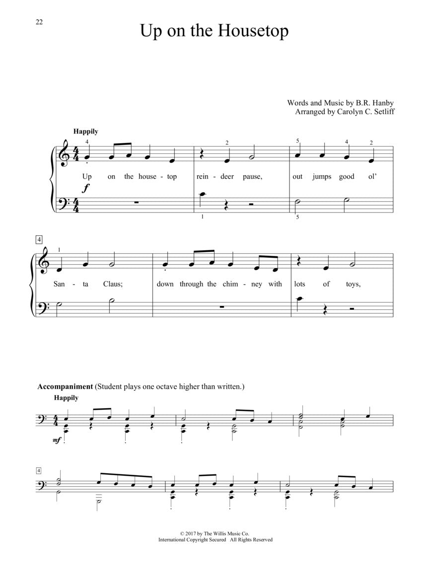 Christmas Carols For Kids Piano Songbook