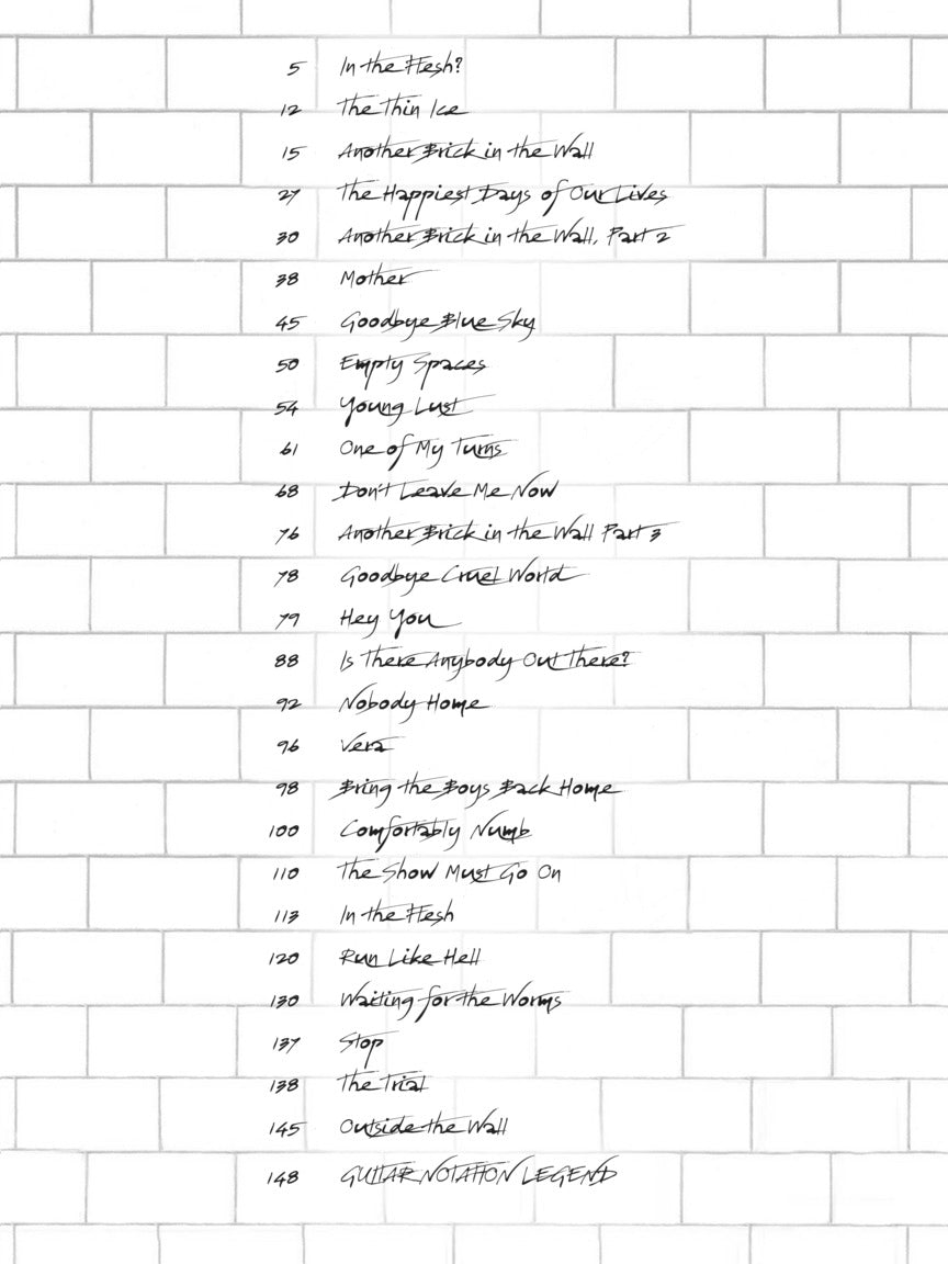 Pink Floyd - The Wall Guitar Tab Book