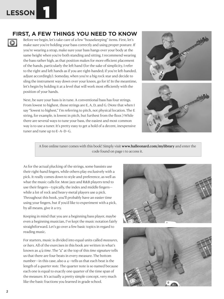 First 15 Lessons - Bass Guitar (Book/Olm)