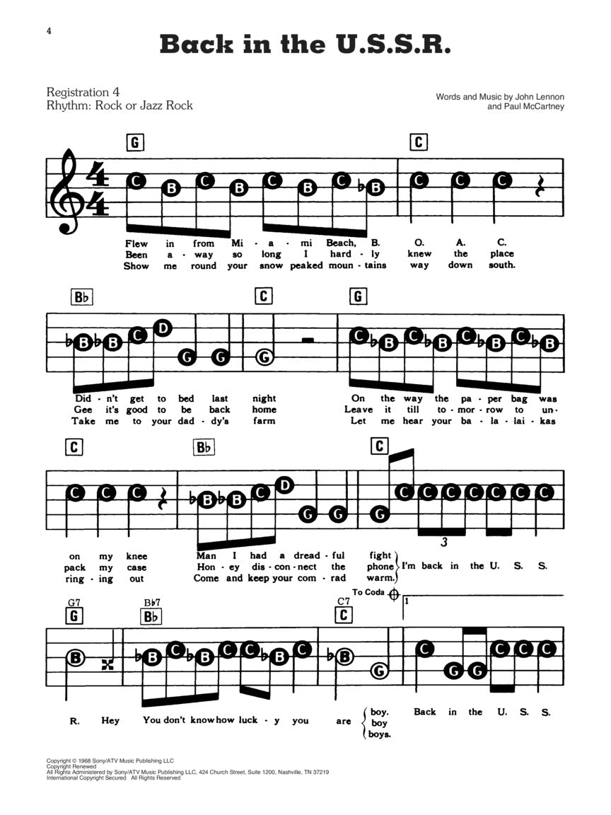 Songs With 4 Chords - Ez Play Piano Volume 32 Songbook