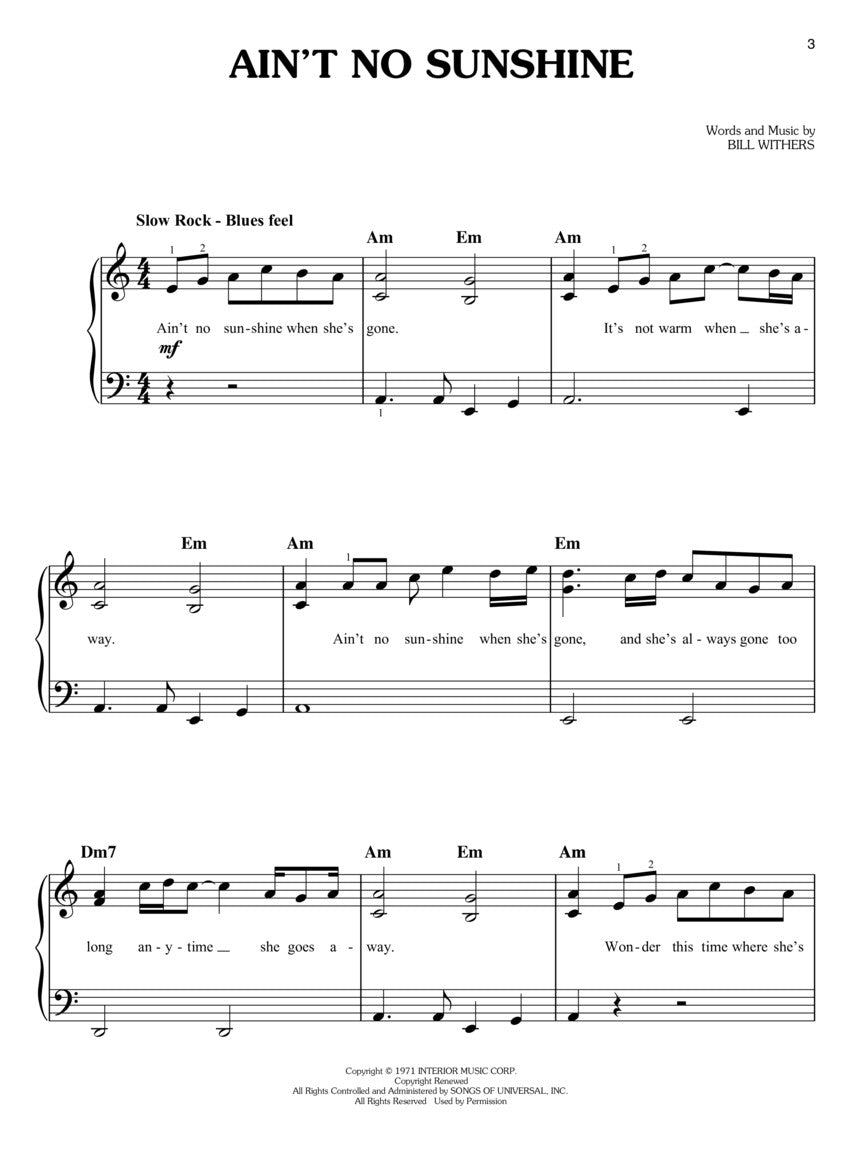 First 50 3-Chord Songs You Should Play On Piano Book