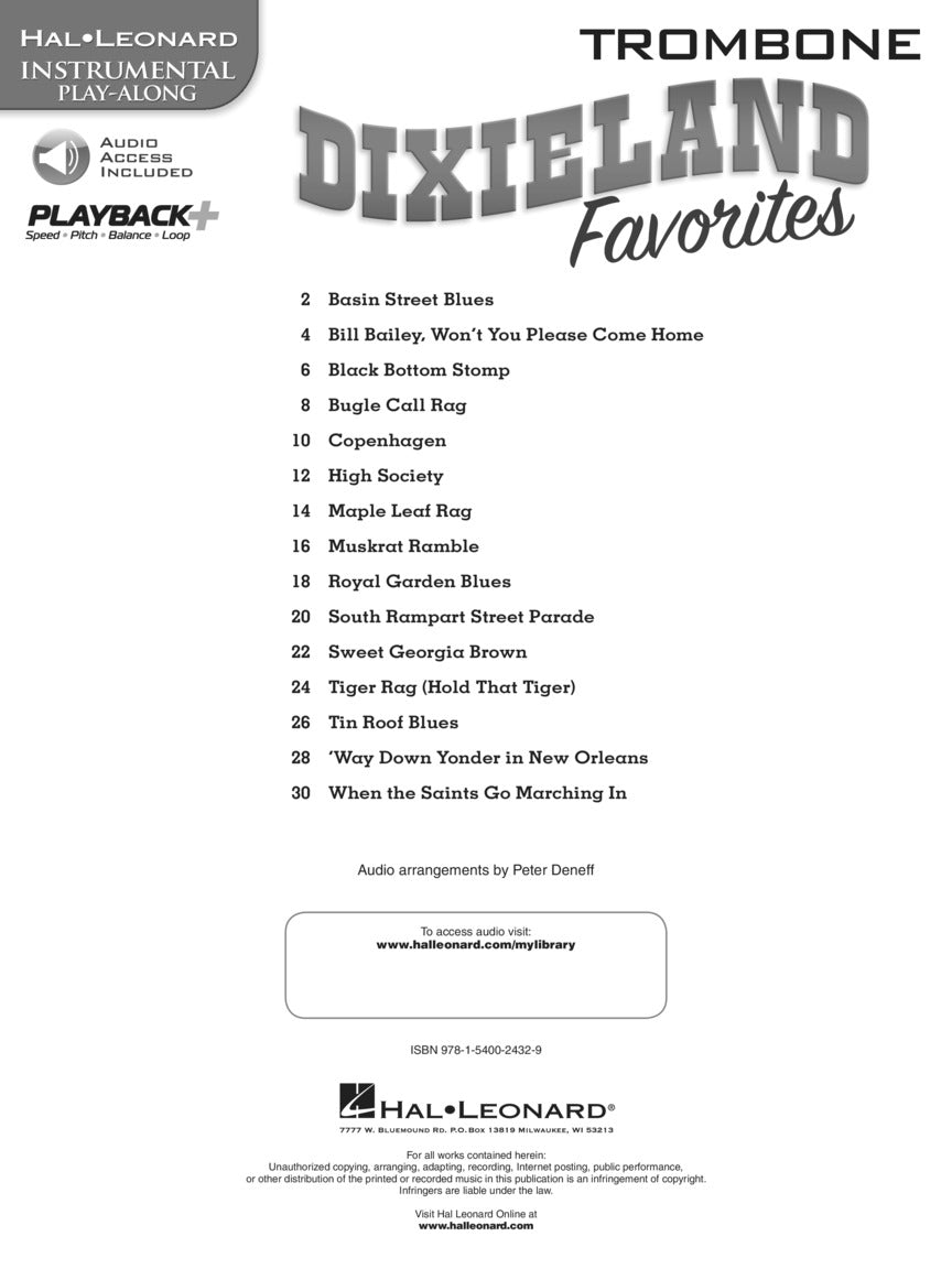 Dixieland Favorites For Trombone Play Along Book/Ola