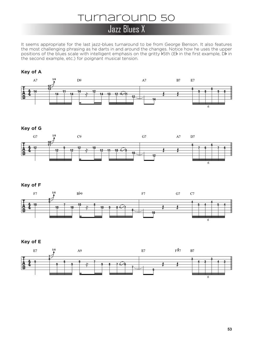 First 50 Blues Turnarounds You Should Play On Guitar Book