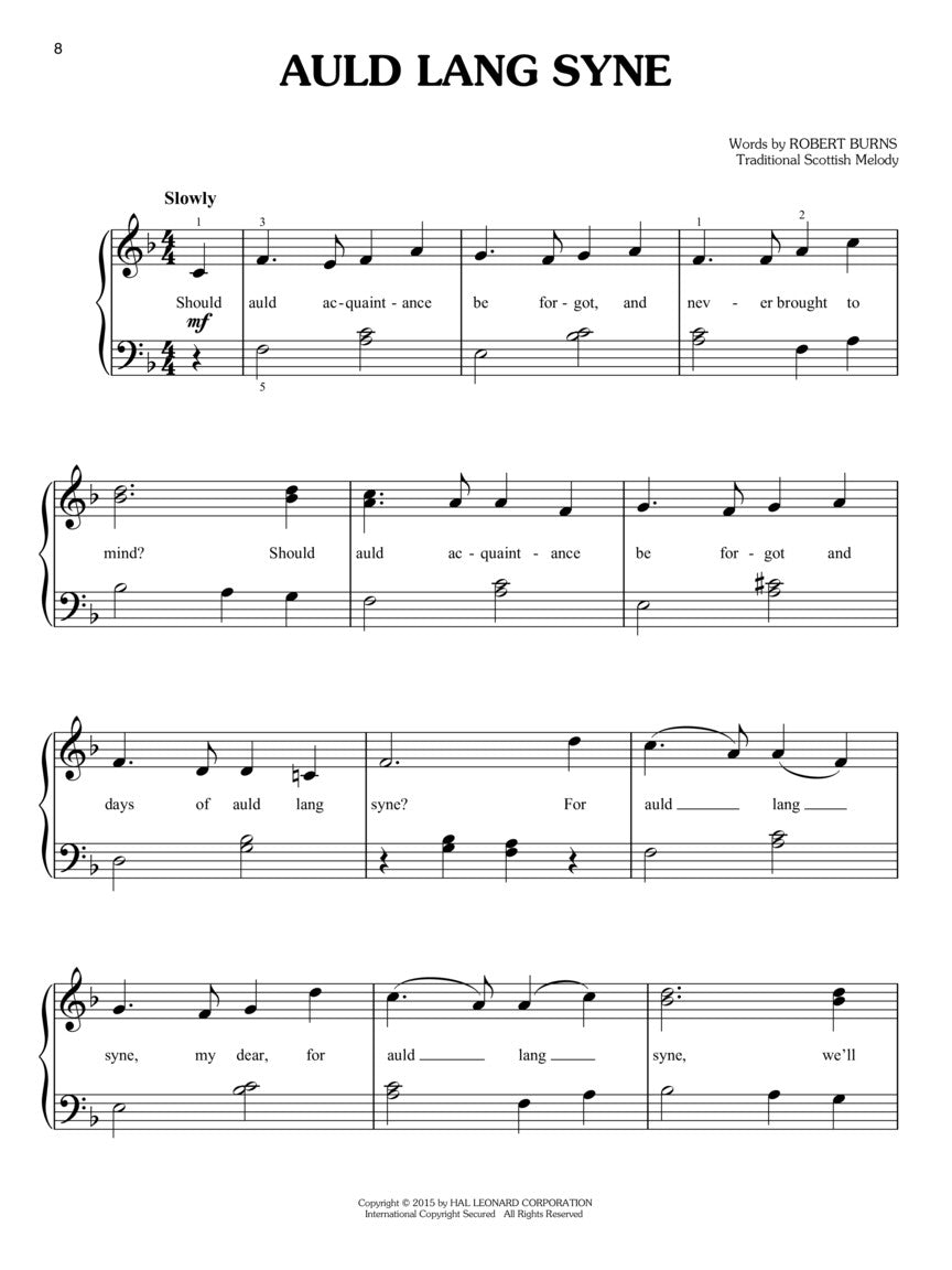 Simple Christmas Carols Easy Piano Book