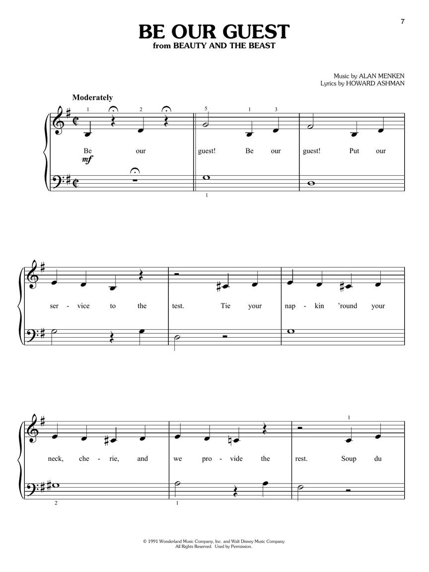 Sequential Disney Piano Songs - Easy Piano Book