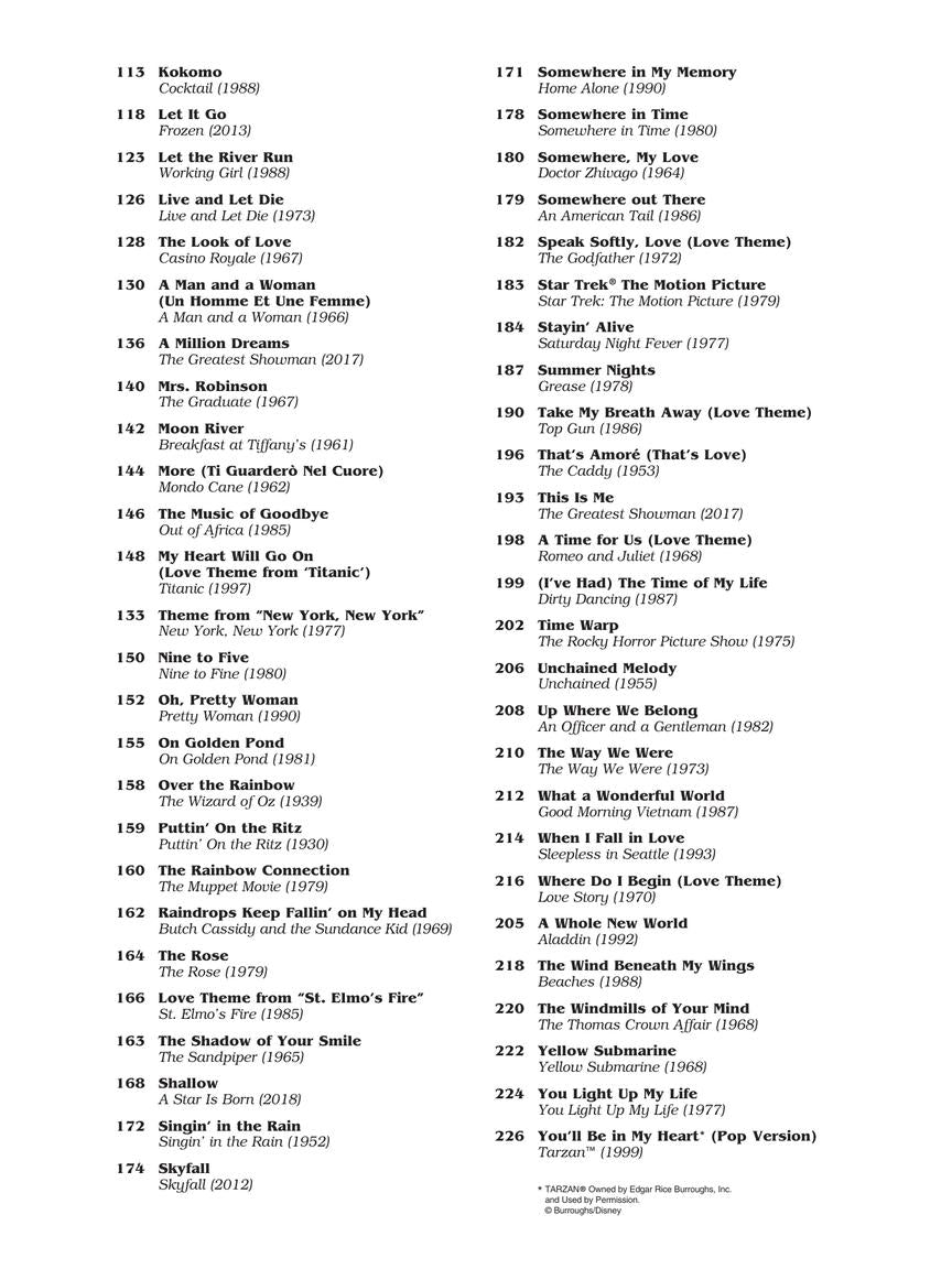 Easy Movie Fake Book In The Key Of C (2nd Edition) 100 Songs