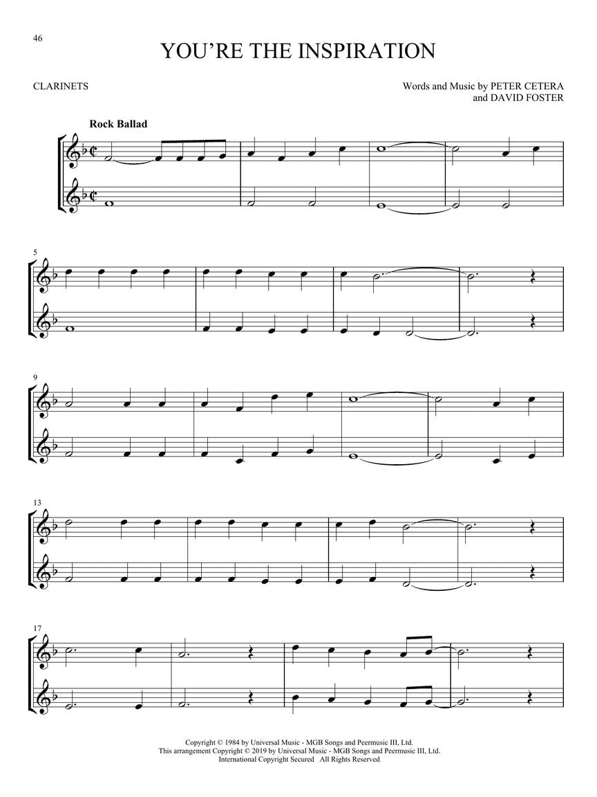 Classic Rock For Two Clarinets - Duet Songbook