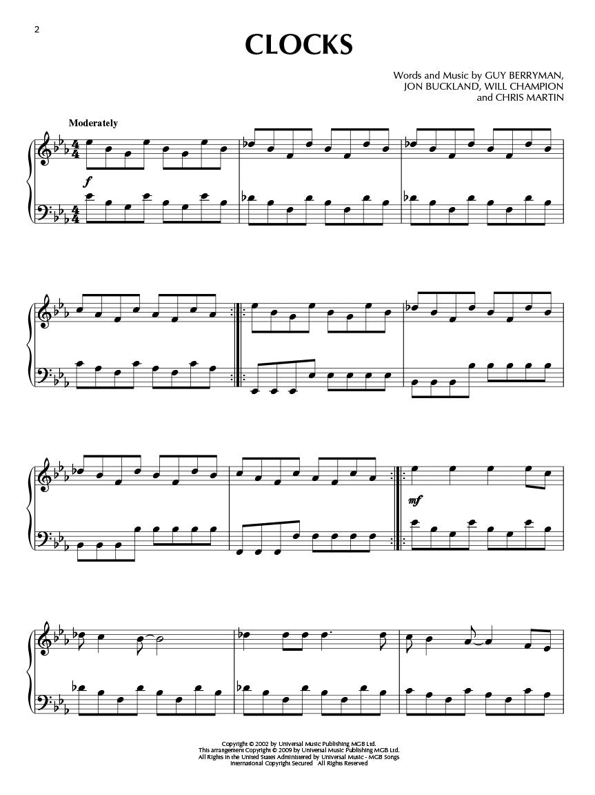 Coldplay For Piano - Solo Book