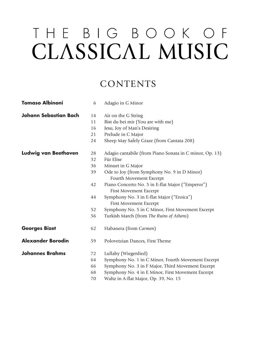 The Big Book Of Classical Music For Piano