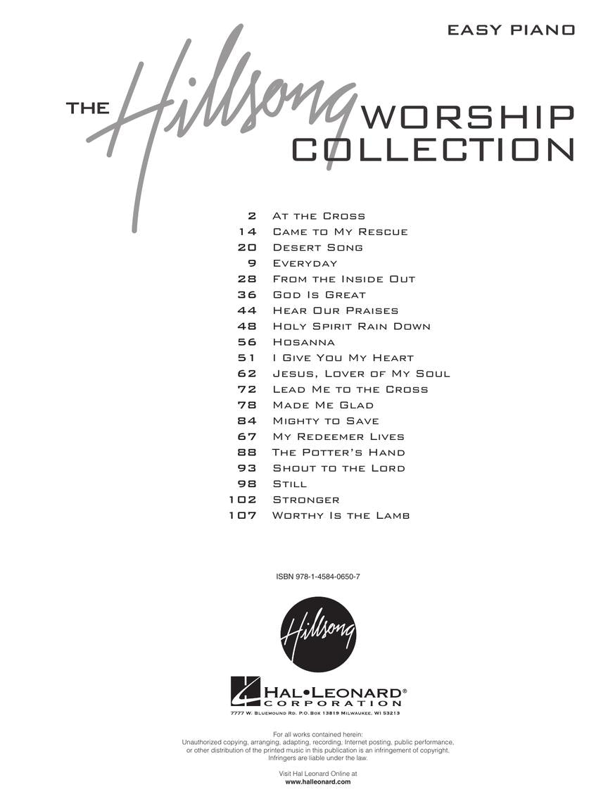 Hillsong Worship Collection Easy Piano Songbook