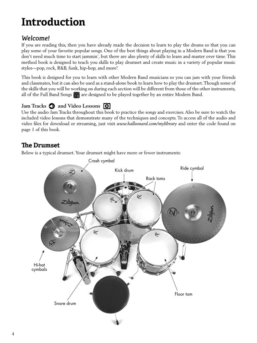 Modern Band Method - Drums Book 1 (Book/Olm)