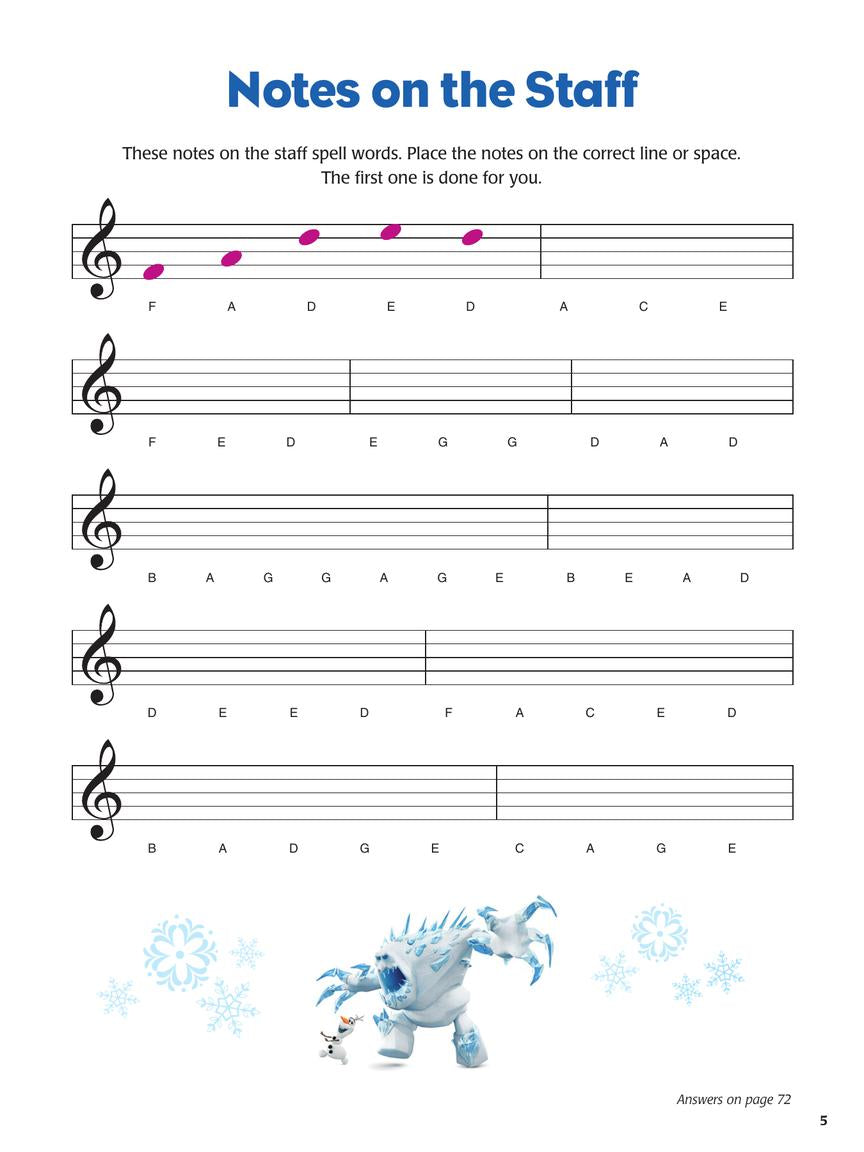 Frozen Music Activity Book