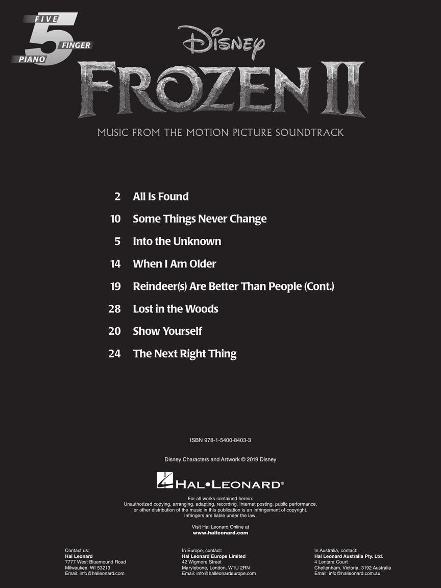 Frozen Ii - Five Finger Piano Songbook & Keyboard