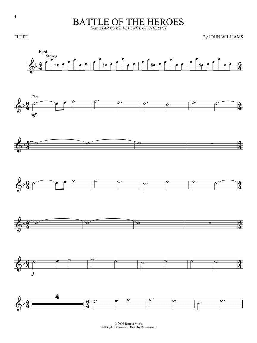 Star Wars Instrumental Play Along Flute Book/Ola