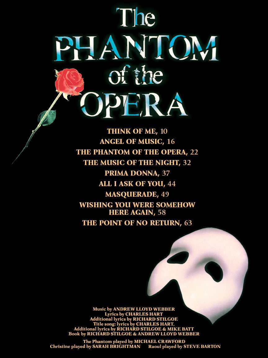 The Phantom Of Opera Souvenir Edition Book Songbooks