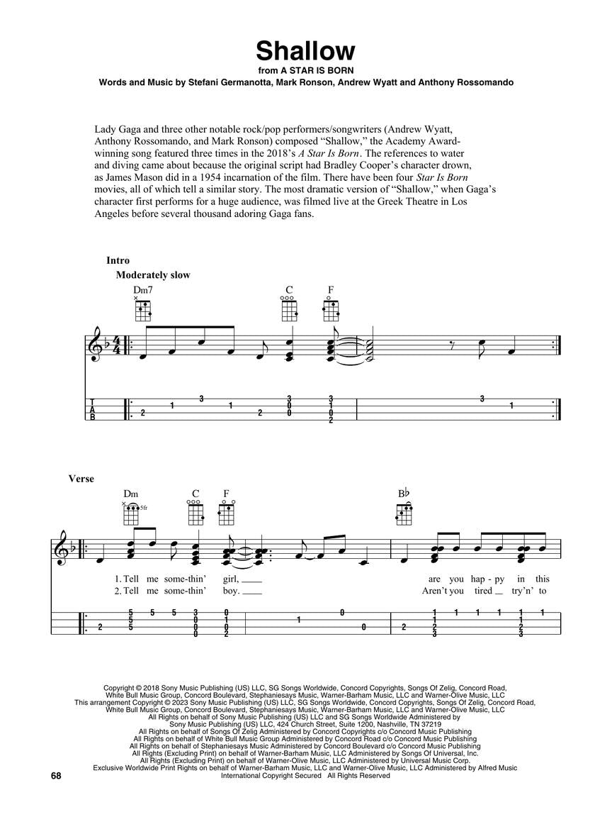 Movie Songs for Solo Fingerstyle Ukulele Book