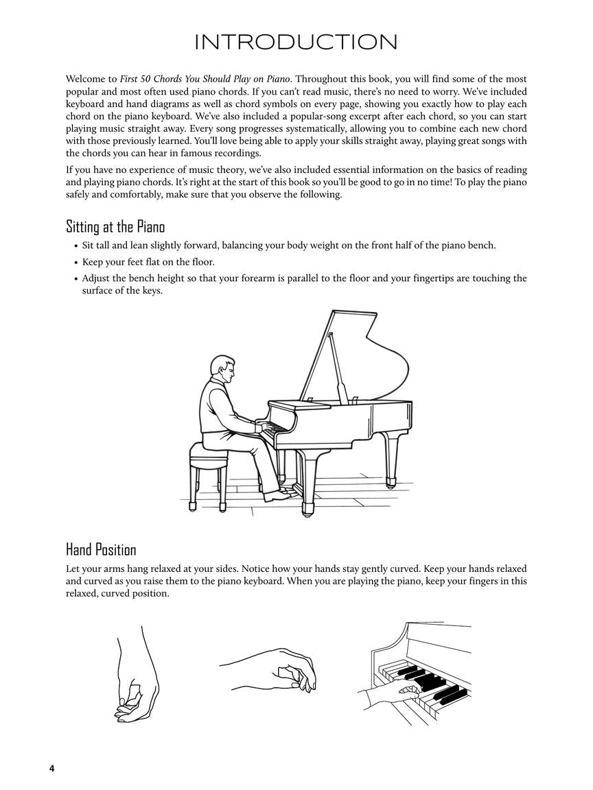 First 50 Chords You Should Play on Piano Book