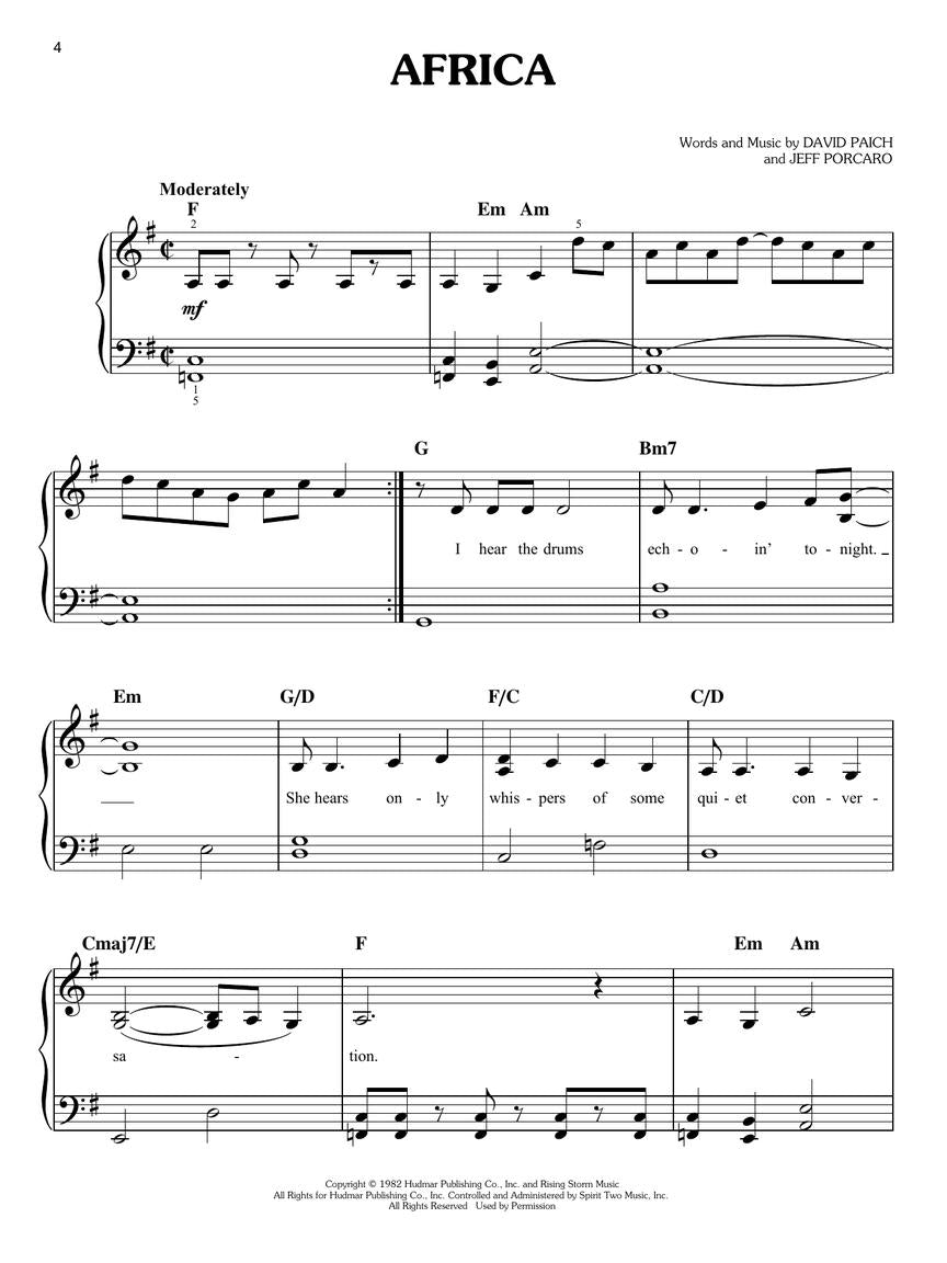 Favorite Songs In Easy Keys - Easy Piano Songbook