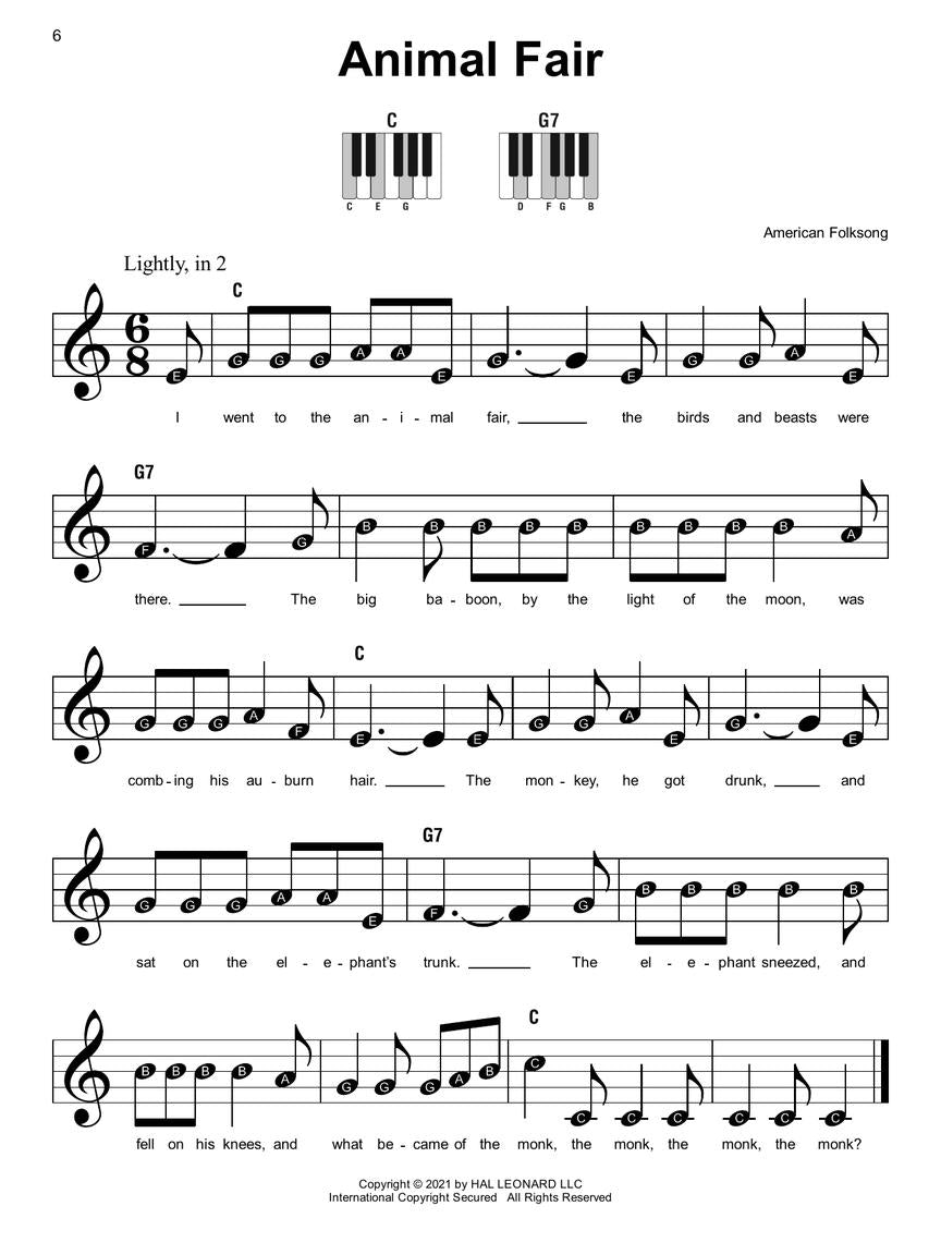 Folk Songs - Super Easy Piano Songbook