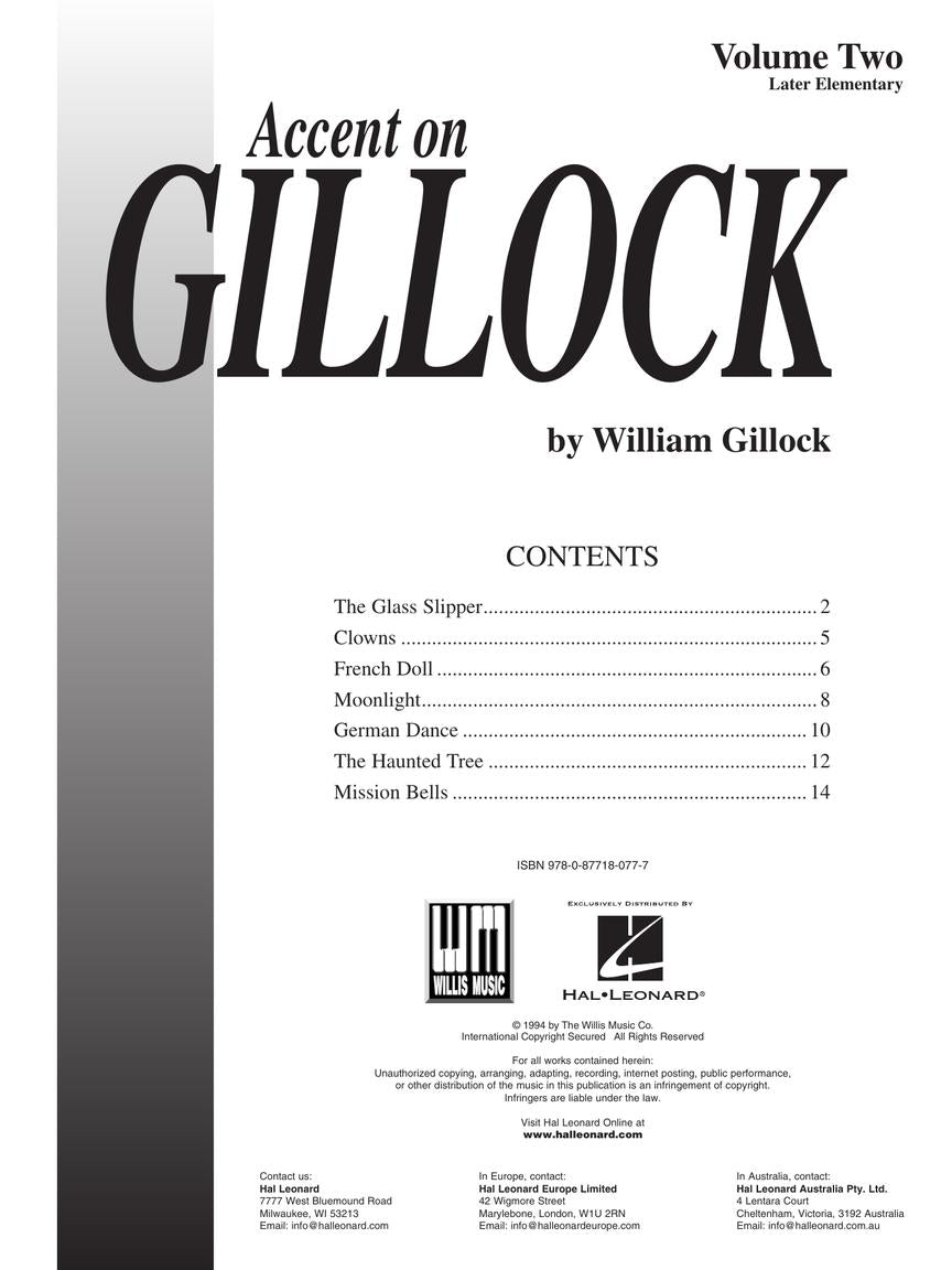 Accent on Gillock - Piano Volume 2 Book