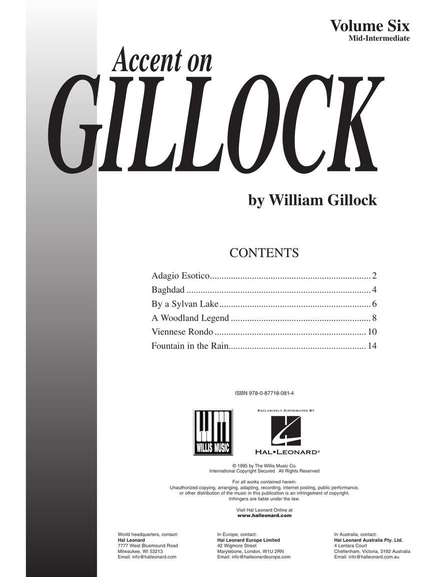 Accent on Gillock - Piano Volume 6 Book