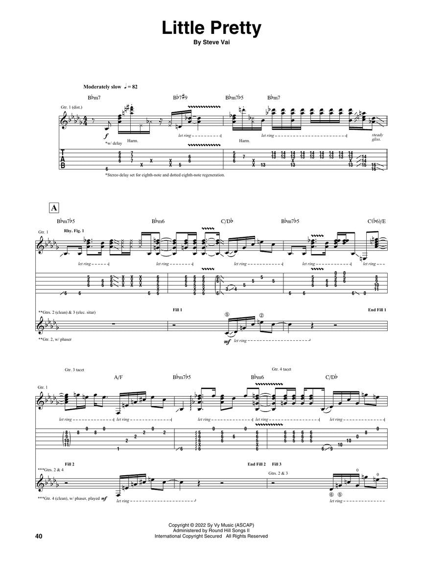 Steve Vai - Inviolate Guitar Tab Book