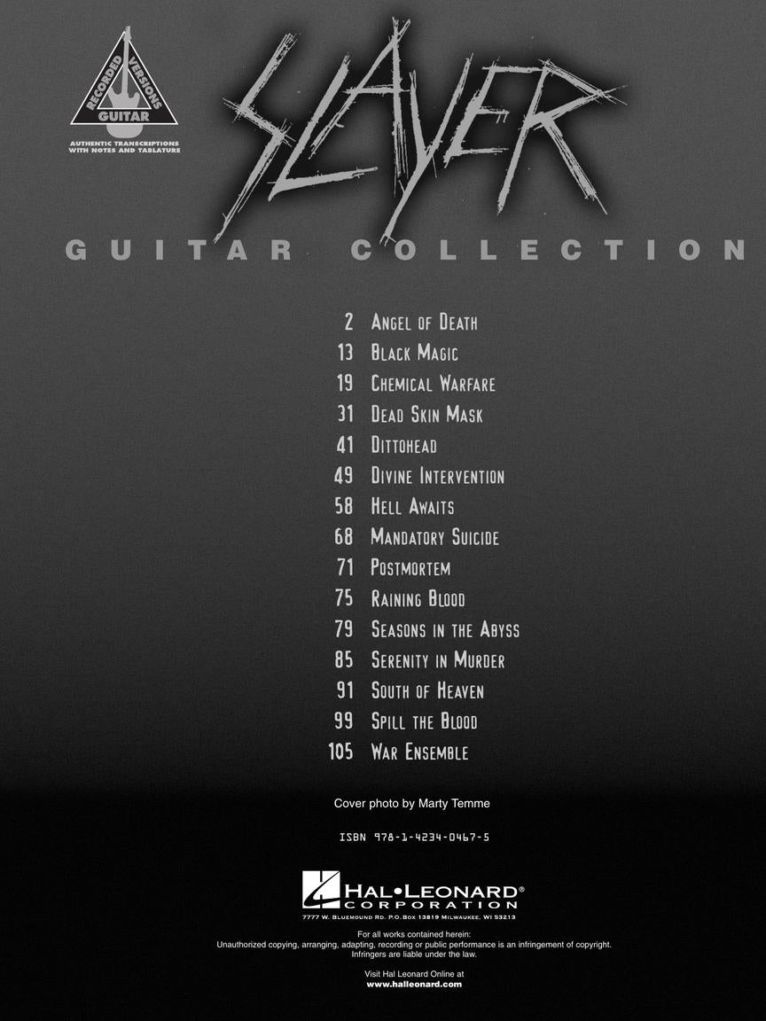 Slayer - Guitar Collection Tab Book