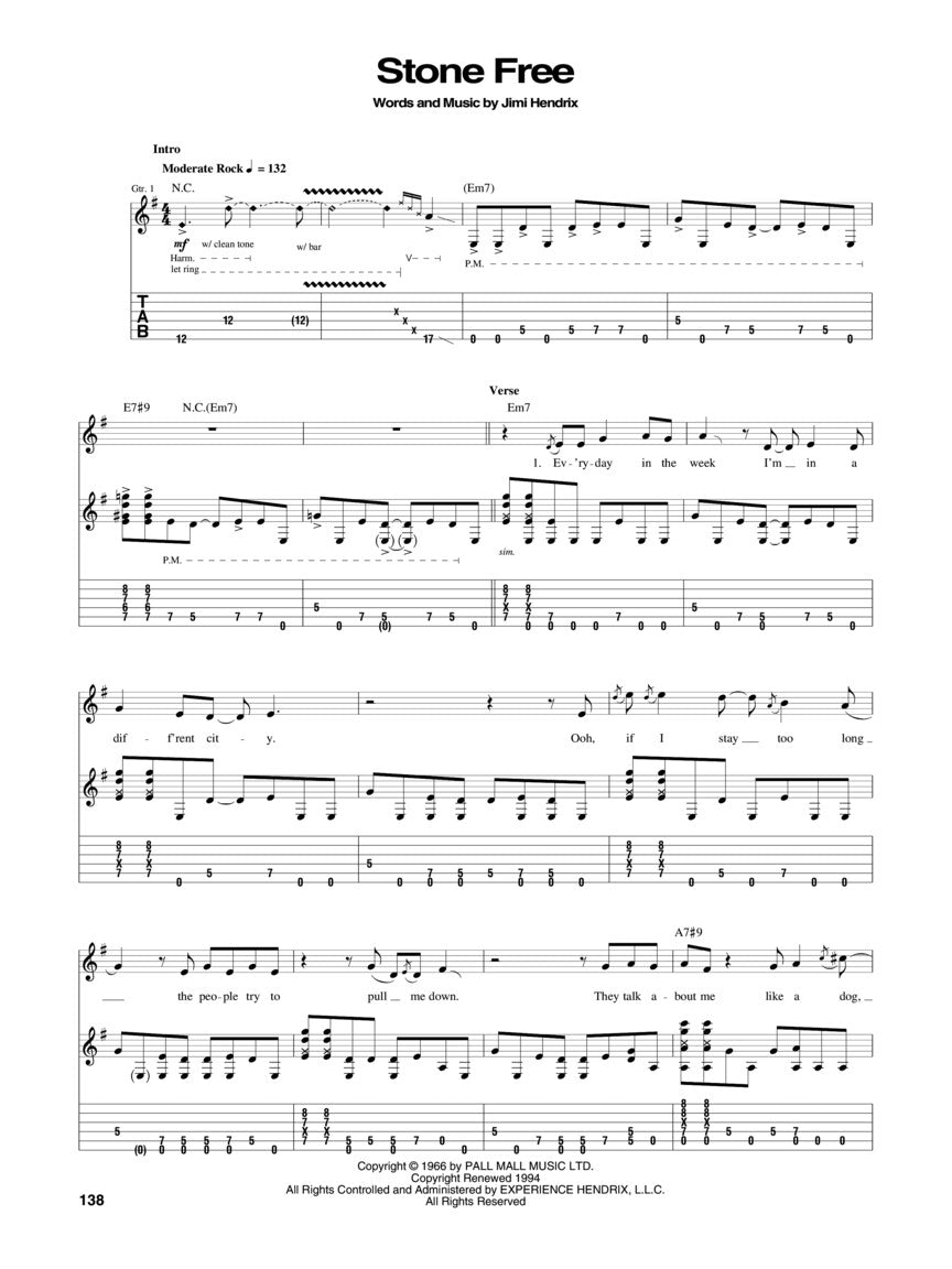 Jimi Hendrix - Are You Experienced? Guitar Tab Book (Updated Edition)