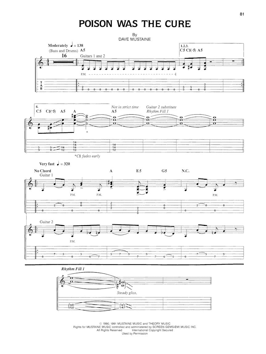 Megadeth - Rust In Peace Guitar Tab