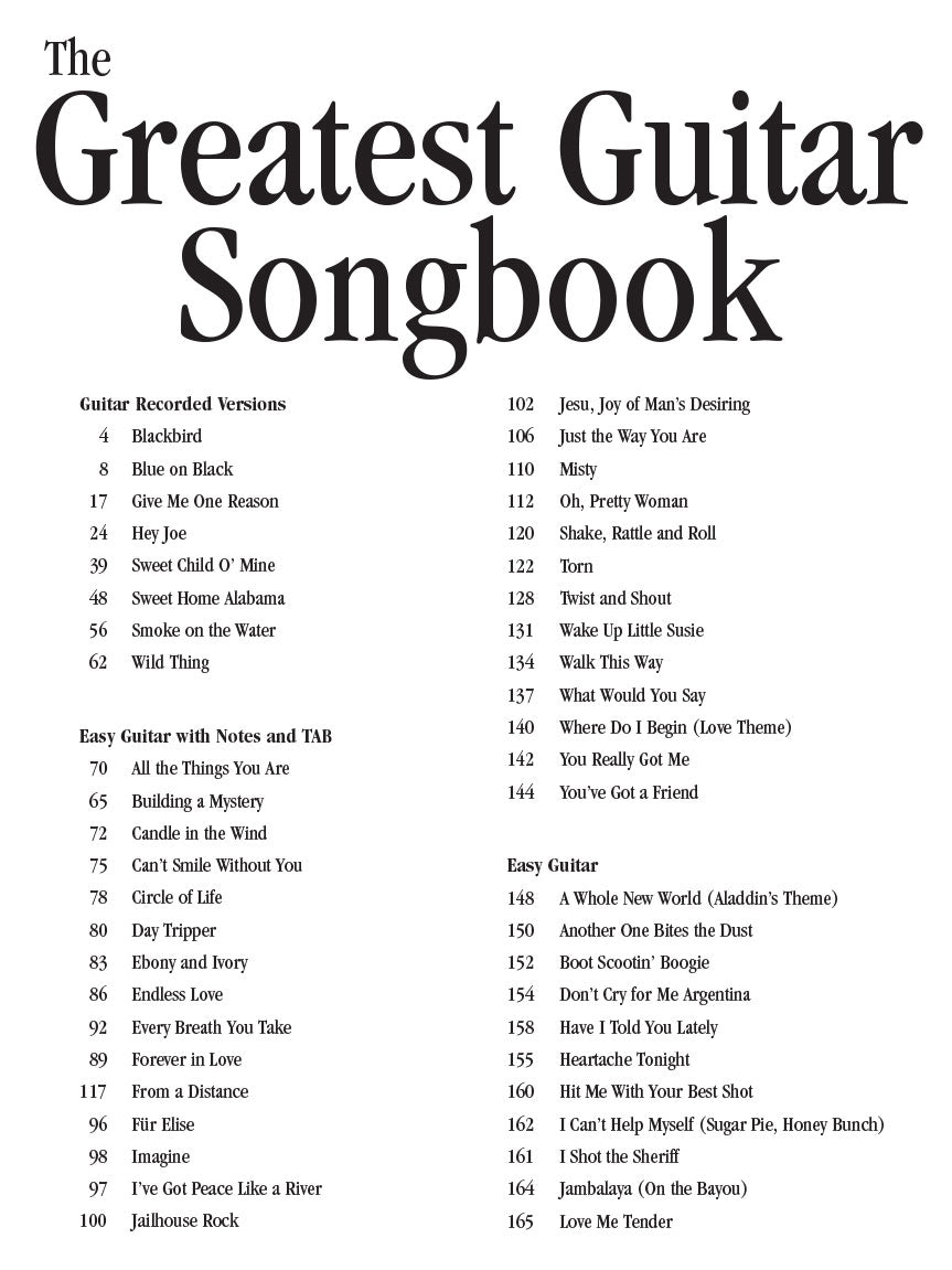 The Greatest Guitar Songbook & Folk