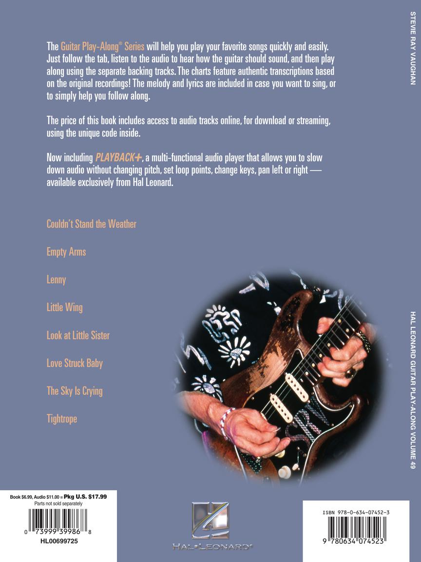 Stevie Ray Vaughan Guitar Play Along Volume 49 Book/Ola Songbooks
