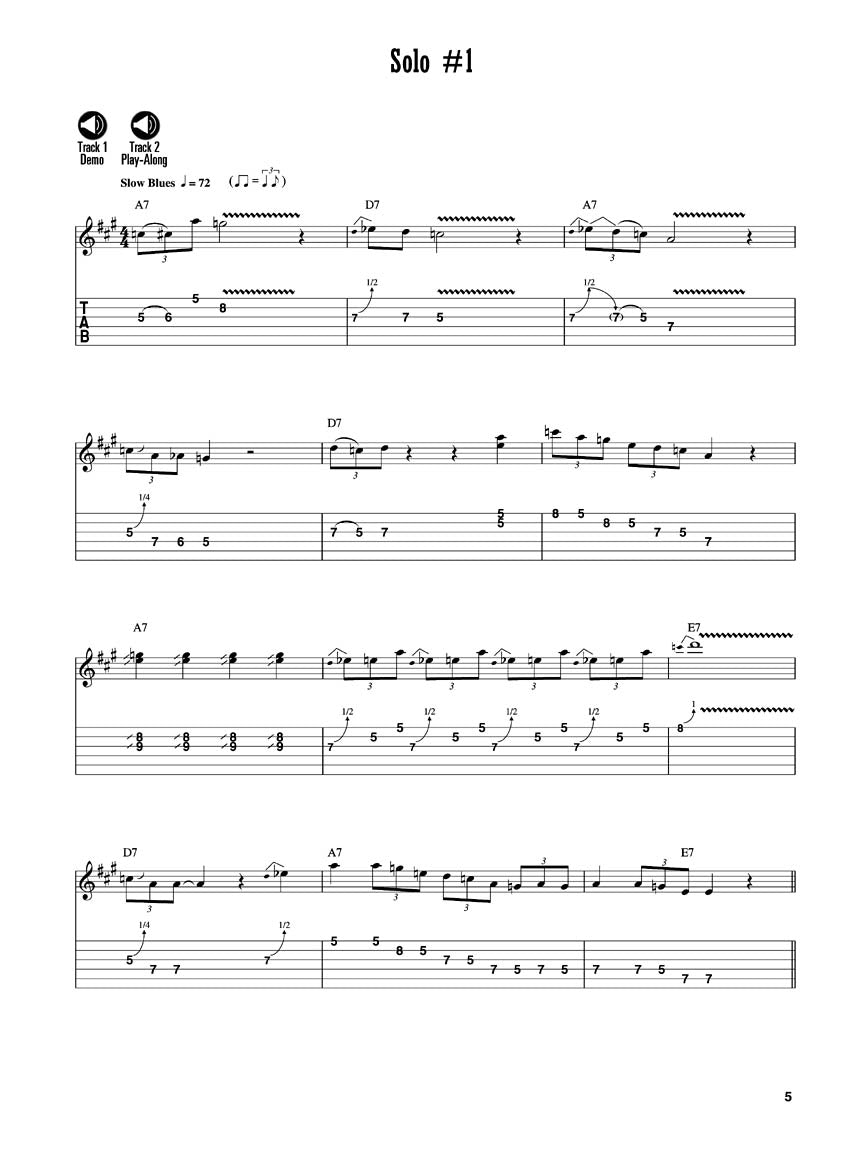 12 Bar Blues Solos For Guitar Book/Ola