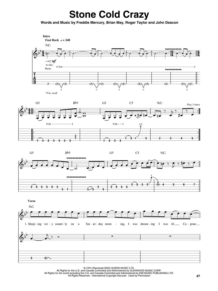 Queen - Guitar Play Along Volume 112 Book/Ola