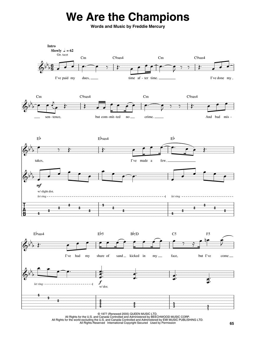 Queen - Guitar Play Along Volume 112 Book/Ola