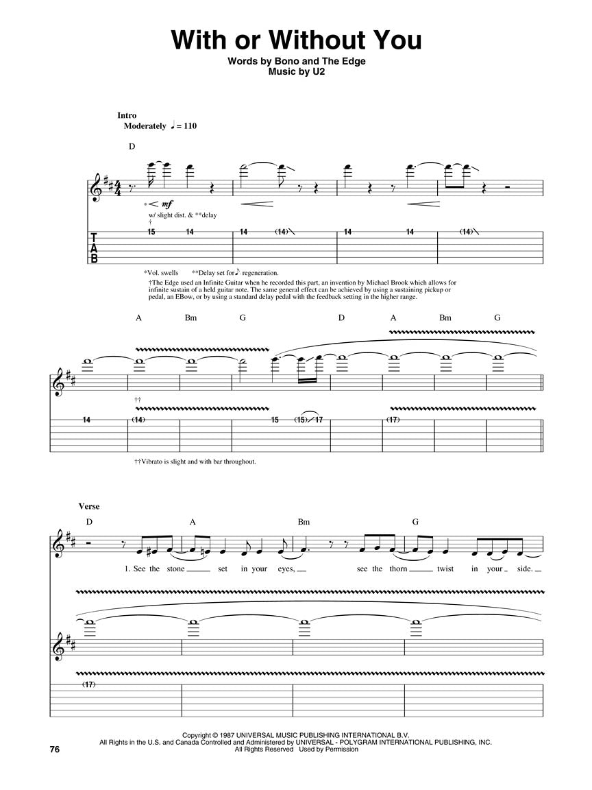 U2 - Guitar Play Along Volume 121 Book/Ola