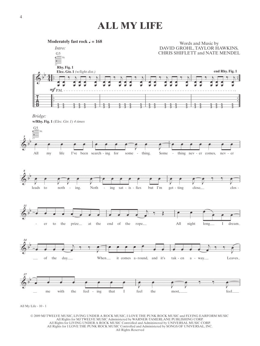 Foo Fighters Ultimate Guitar Play Along Book/Ola